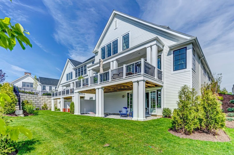 A newly built end unit townhouse with a southwest facing terrace and